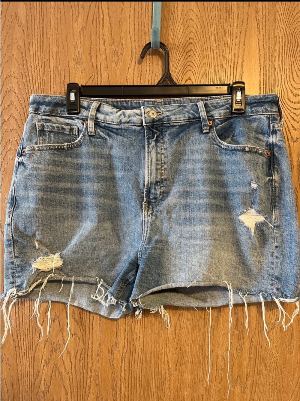 Old Navy OG Shorts High Rise Distressed Denim Size 18